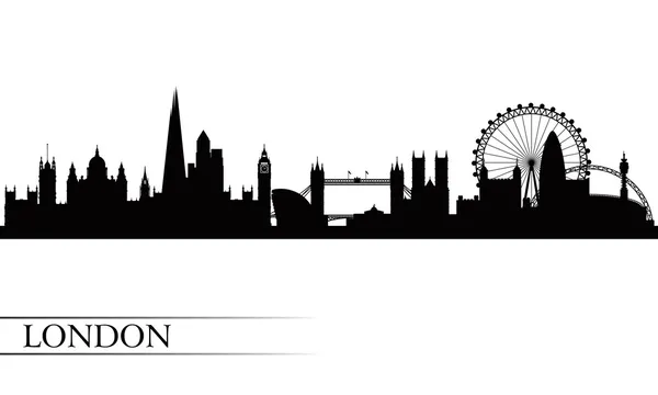 Londra şehir manzarası siluet arka plan