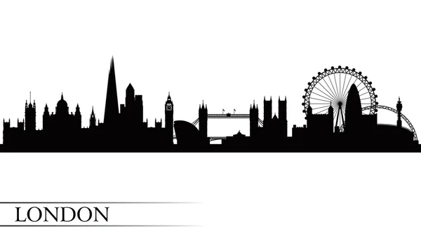 Londen city skyline van silhouet achtergrond Rechtenvrije Stockillustraties