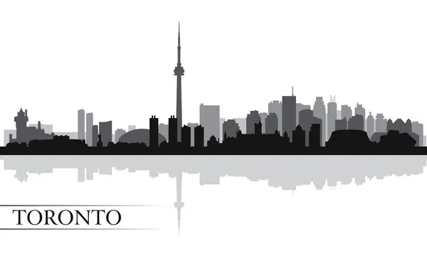 Toronto city skyline silhouette background — Stock Vector