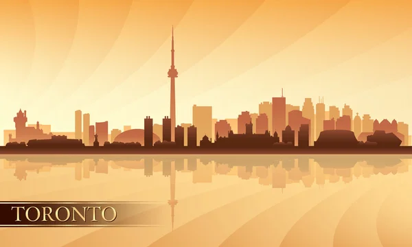 Toronto city skyline silhouette background — Stock Vector