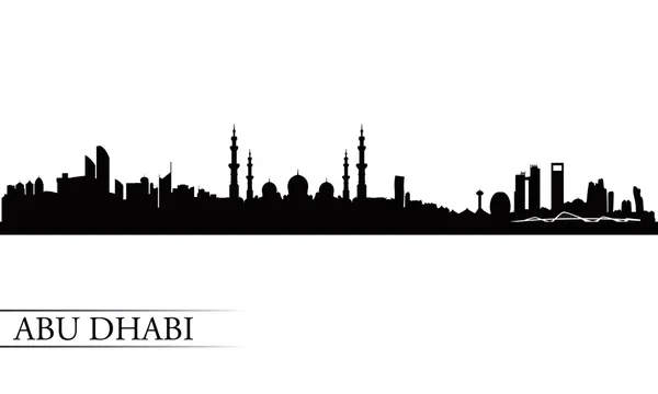Abu Dhabi ciudad horizonte silueta fondo — Vector de stock