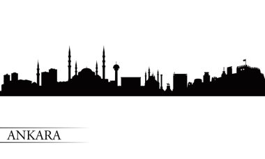 Ankara şehir manzarası siluet arka plan