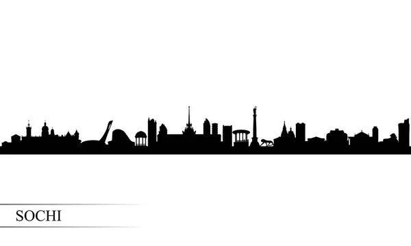 Sochi Città Skyline Silhouette Sfondo Illustrazione Vettoriale — Vettoriale Stock