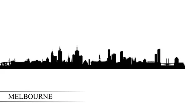 Melbourne City Skyline Silhouette Background Vector Illustration — Stock Vector