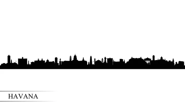Havana City Skyline Silhouette Background Vector Illustration — Vettoriale Stock