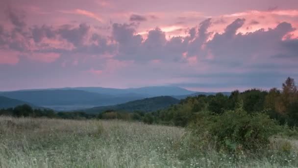 Solnedgången tid förflutit i sommar — Stockvideo