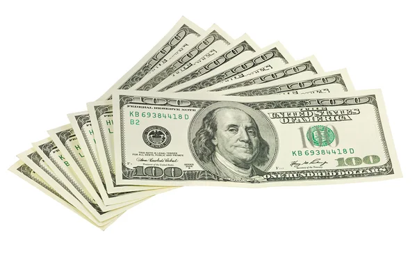 Sto dolarů bankovek — Stock fotografie