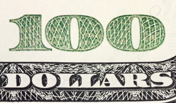 Rogu sto dolarów banknotów — Zdjęcie stockowe