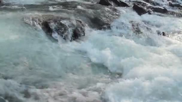 Water stream on river — Stock Video