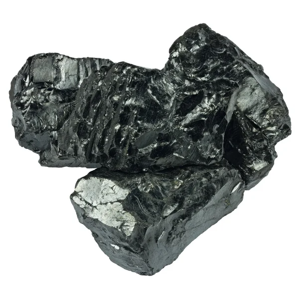 Raw coal isolated on white background — Stock Photo, Image