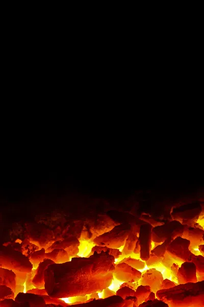 Hintergrund Holzkohlefeuer — Stockfoto