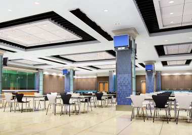 3D modern Restoran