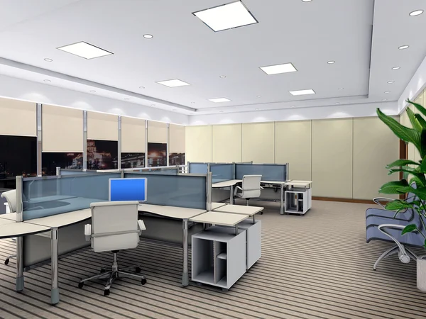 3d sala ufficio moderna — Foto Stock