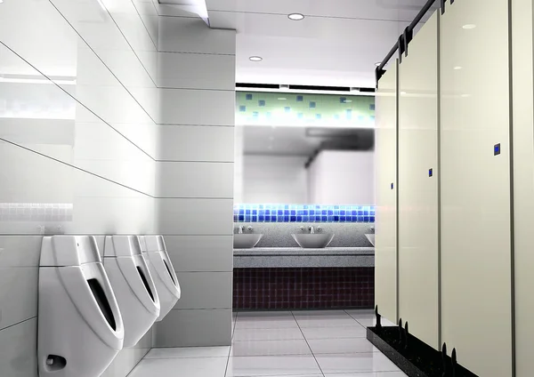 3D ogólnodostępna łazienka — Zdjęcie stockowe