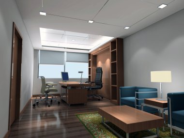 3D modern ofis Oda