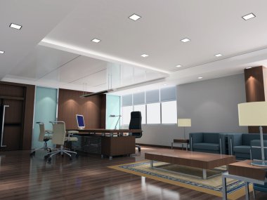 3D modern ofis Oda