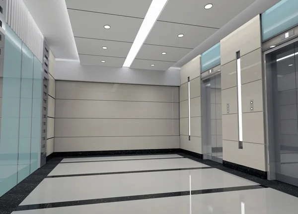 3d ascensor lobby rendering — Foto de Stock