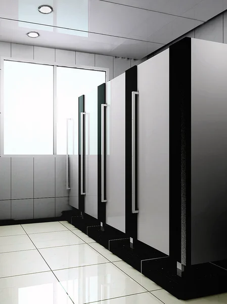 3D veřejné koupelna — Stock fotografie