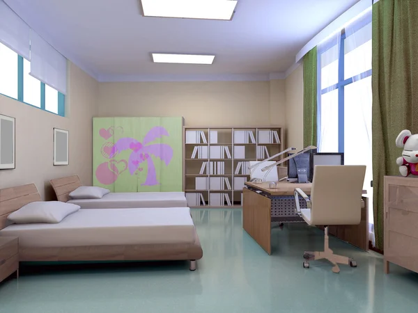 3d kindergarten bedroom — Stock Photo, Image