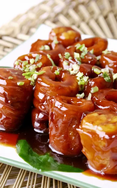 Food in china-- pig intestine — Stock Photo, Image