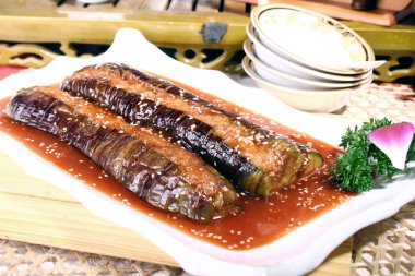 Çin lezzetli yemek--patlıcan