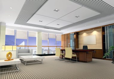 3D modern ofis Oda