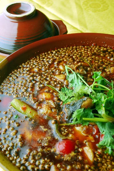 China heerlijk eten--chili vissen — Stockfoto