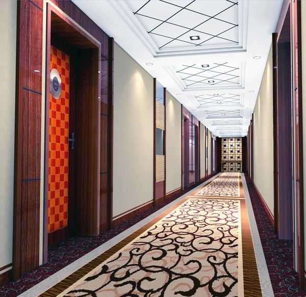 3D-corridor — Stockfoto