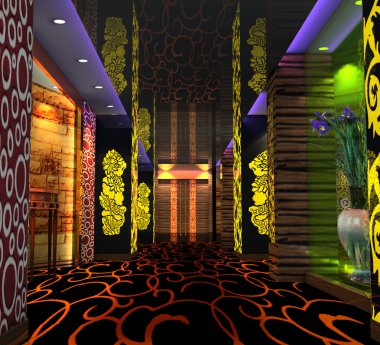 3D kulüp Salonu, koridor