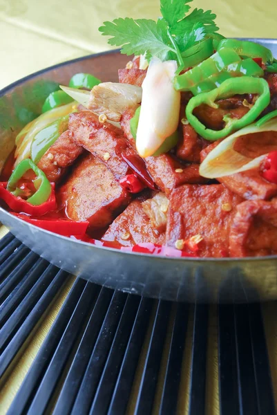 Chine délicieux aliments- chili frite caillé de haricots — Photo