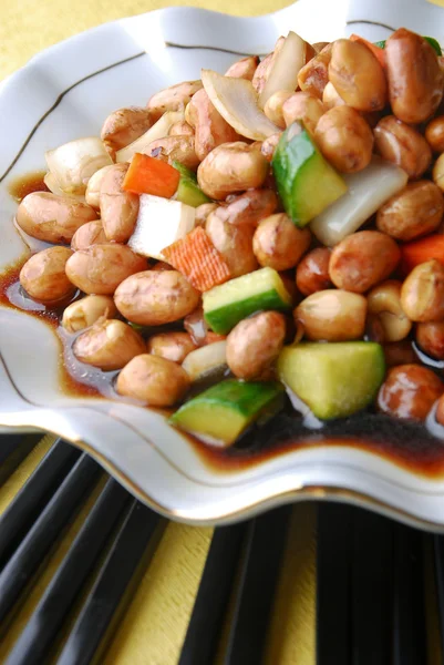 China delicious food peanut and cucumber — Stock Photo, Image