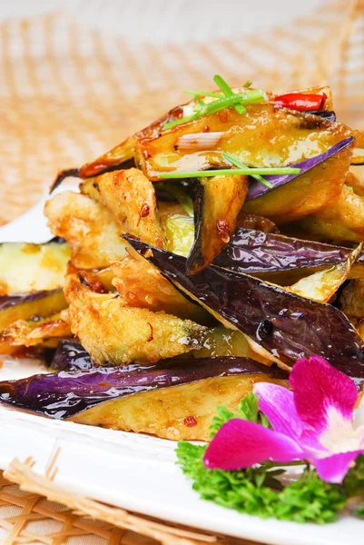 China heerlijk voedsel--chili aubergine — Stockfoto