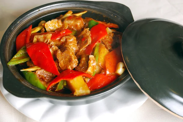 Çin lezzetli yiyecek-biber biftek