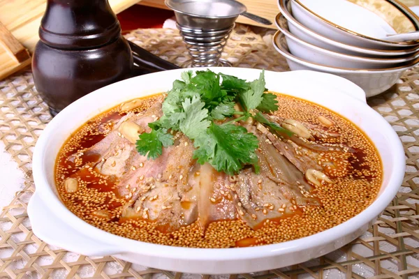 Pulmões de porco de comida chinesa em molho de pimenta — Fotografia de Stock