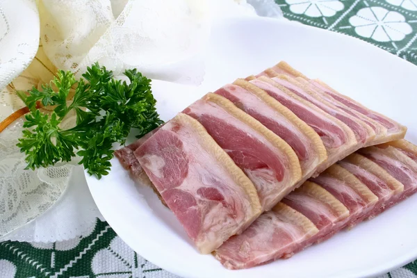 Comida china: carne blanca de ajo — Foto de Stock