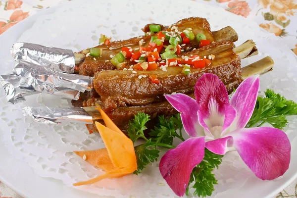 Kina läcker mat--stekt revbensspjäll — Stockfoto