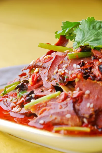 Pork lungs in chili sauce — Stock Photo, Image