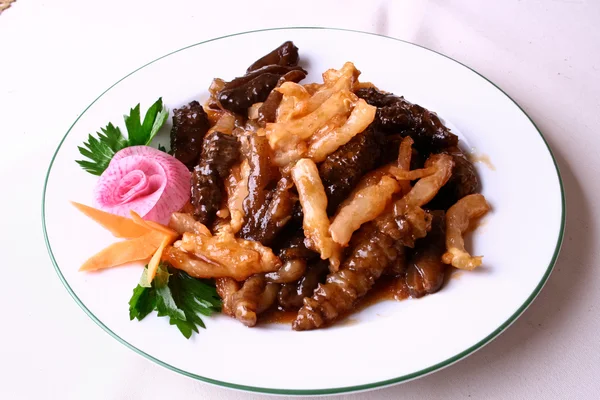 China deliciosa comida- babosa marina frito tendón —  Fotos de Stock