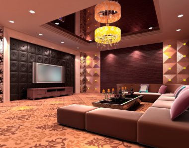 3D club odası, salon