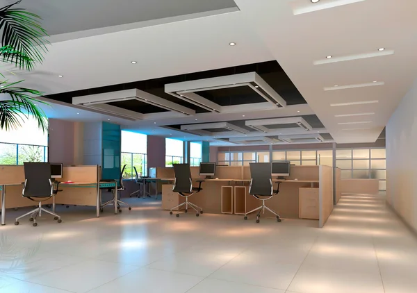 3D moderních kancelářských prostor — Stock fotografie