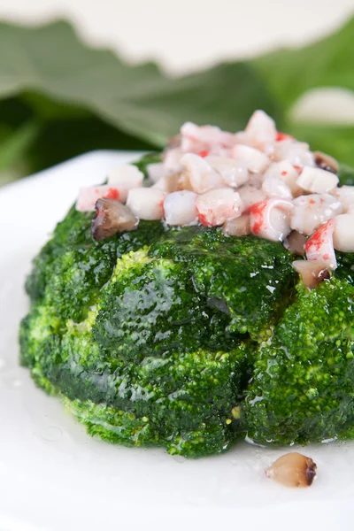 Delicioso brócoli y camarones —  Fotos de Stock