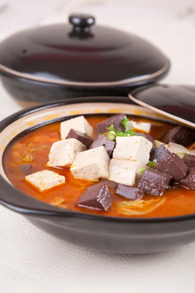 Tofu and duck blood — Stock Photo, Image