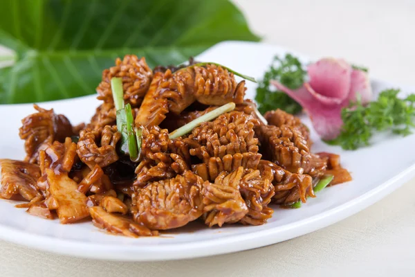 Pork kidney and vegetable — Stock Photo, Image