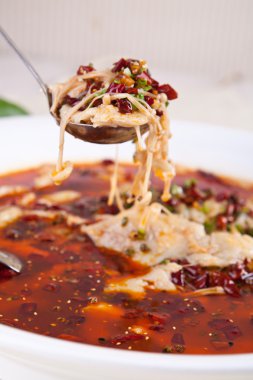 Çin-haşlanmış balık gıda