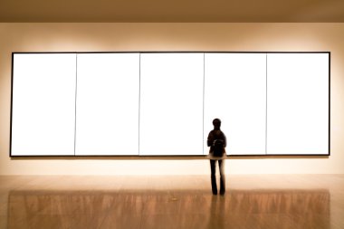 blank frame in art gallery clipart