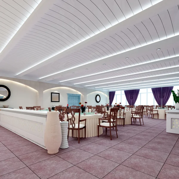 3D modern Restoran — Stok fotoğraf