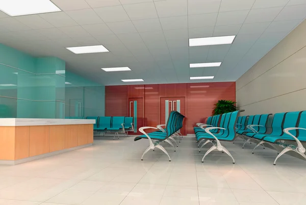 3D modern iş Salonu