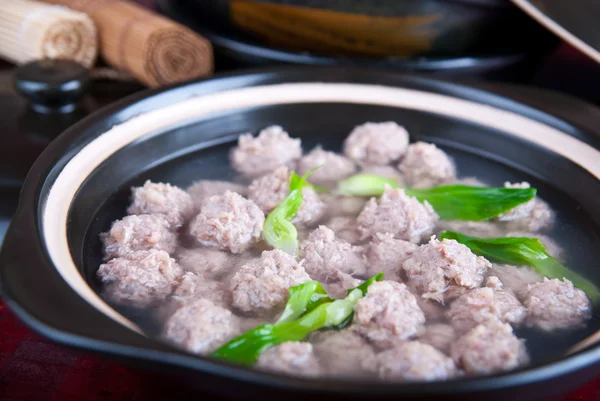 Alimentos em bola de carne de porco chinês — Fotografia de Stock