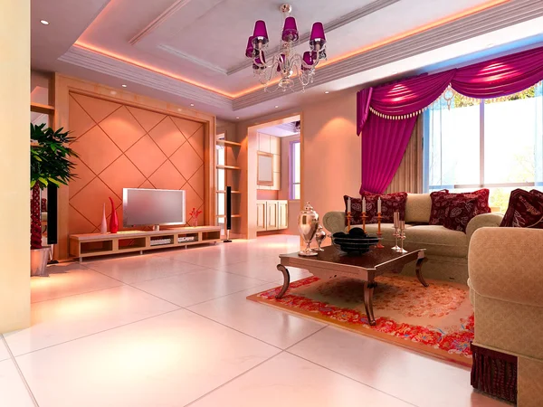3d render modern interior of living-room — Stock Photo, Image