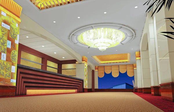 3d modern hall,corridor — Stock Photo, Image